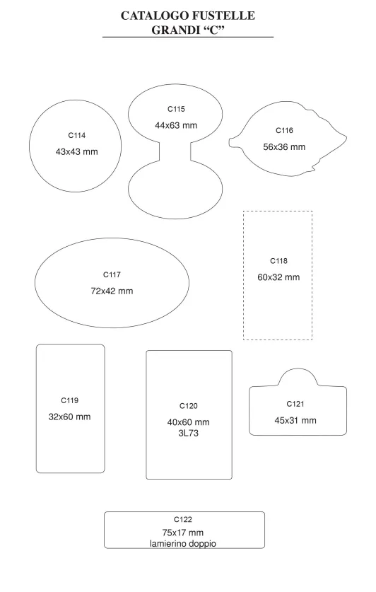 Sicily Bags Etichette fuselle grandi C 5 adesive 1000 pezzi 2 colori