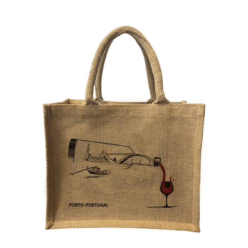 Jorlop Sacos Juta Ilustrados borsa iuta Vinho do Porto