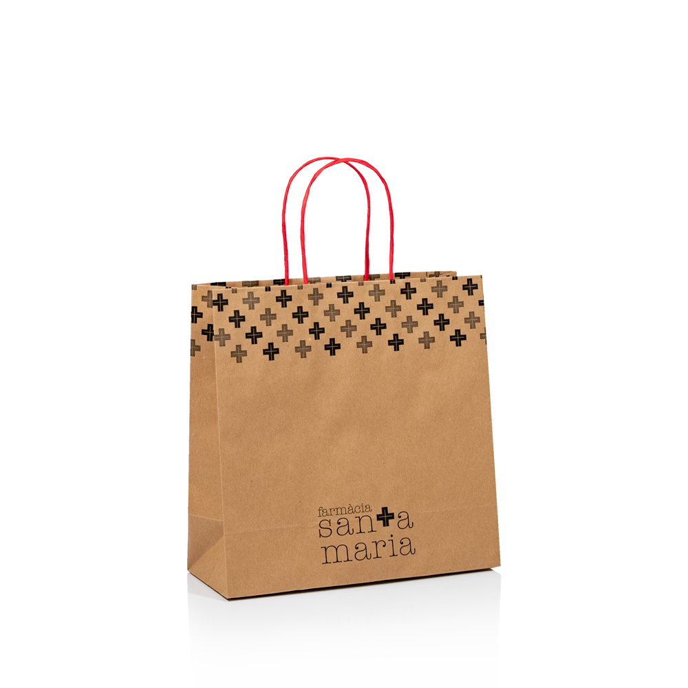 GPS Bags Basica Eco Shopper Carta Fondo Quadro Manici Ritorti