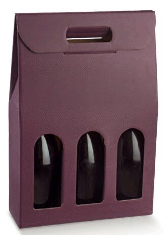 Sicily Bags Linea Enoteca Scatola 3 Bottiglie cartone 30 pz
