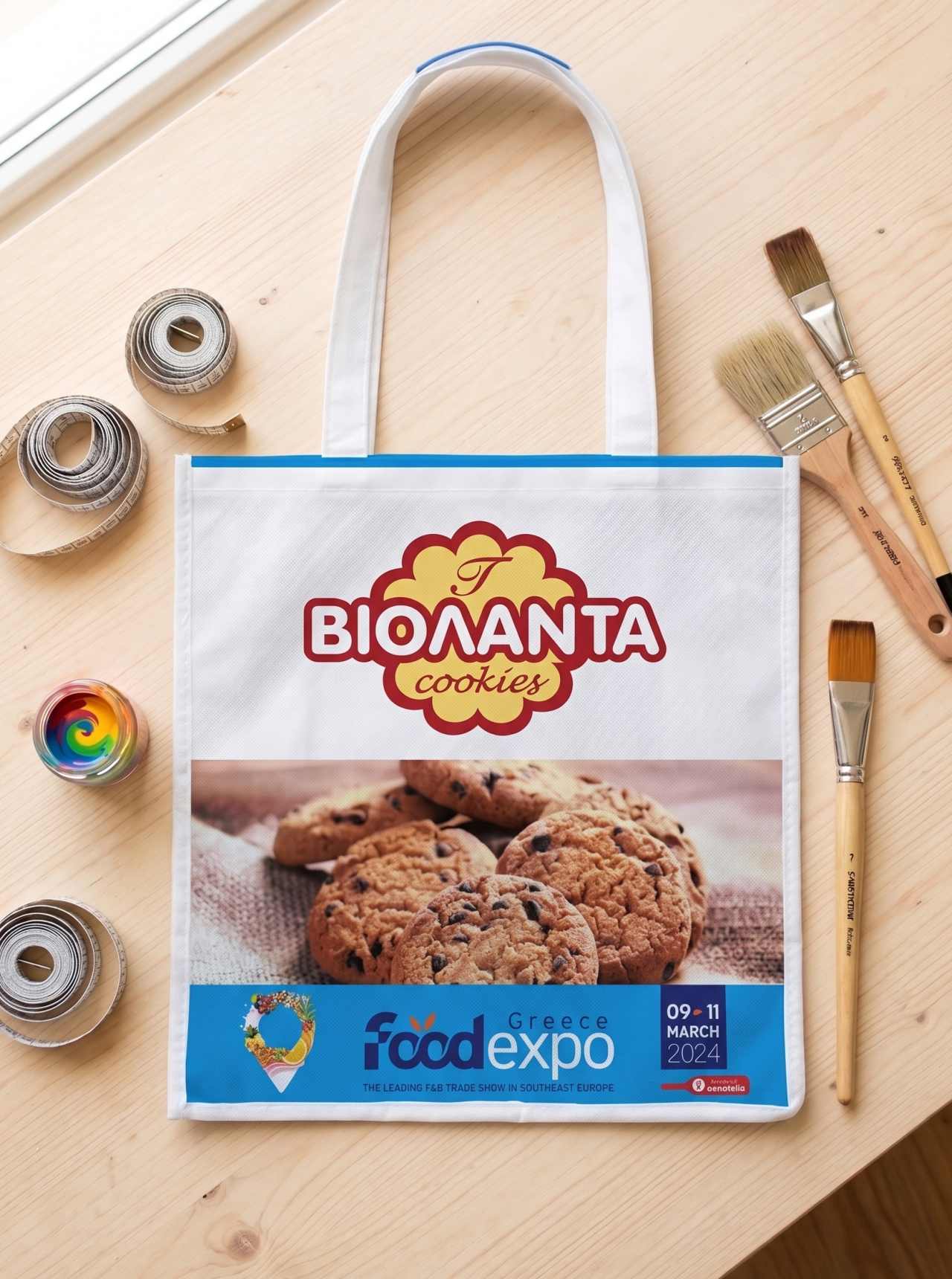 Topalis Nonwoven Shopper TNT Cucita Personalizzata Logo