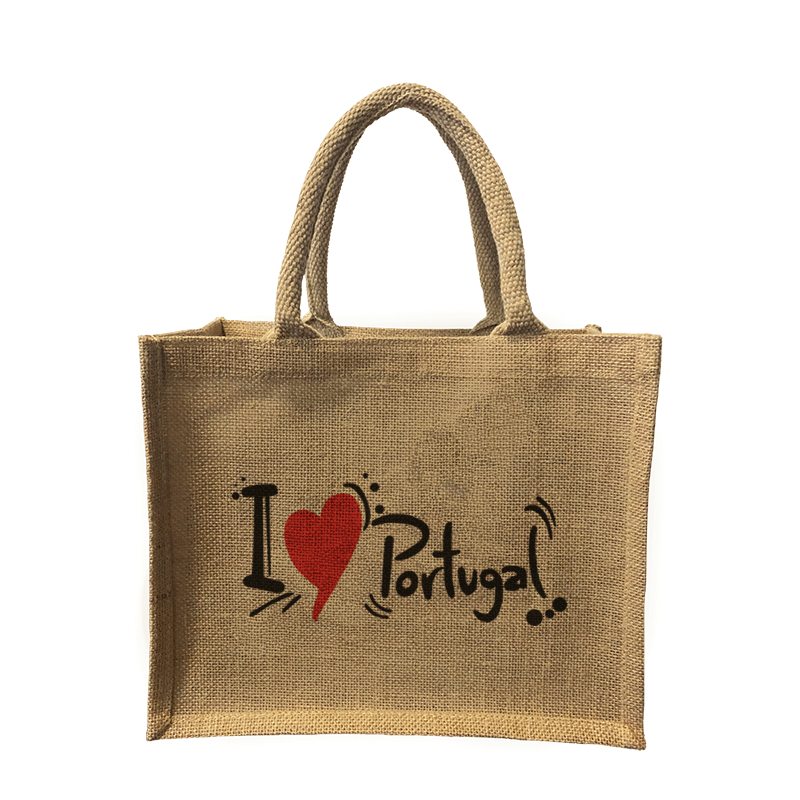 Jorlop Sacos de Juta Ilustrados sacco juta I Love Portugal