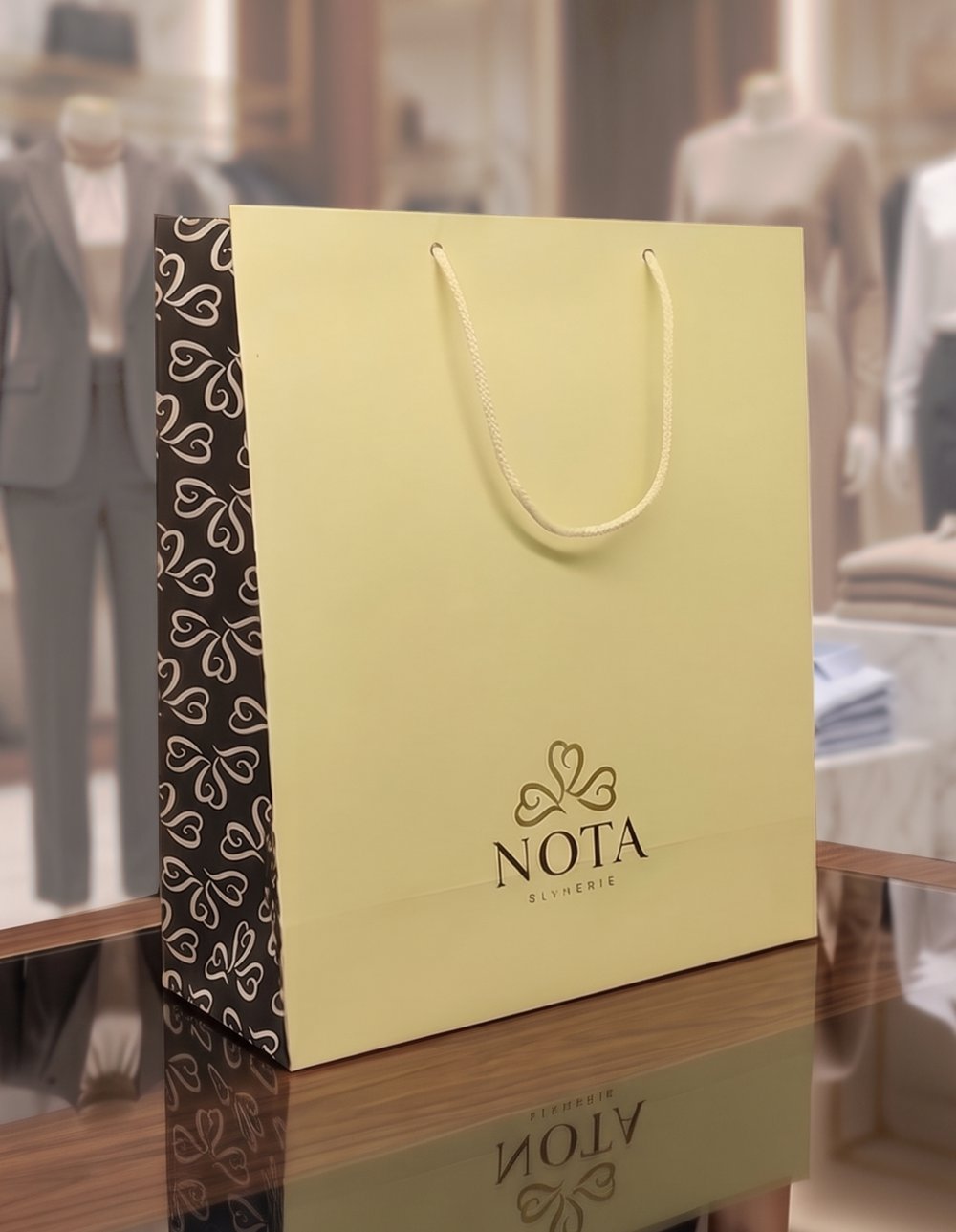 Topalis Borse Carta Lusso Fatte a Mano Stampa Logo Boutique