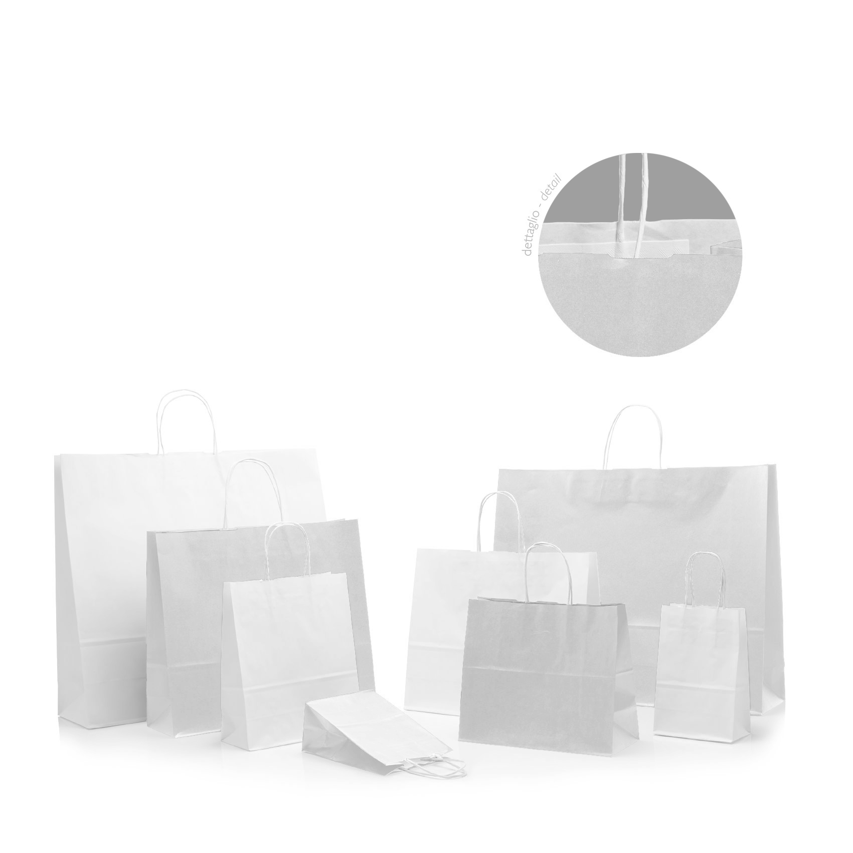 GPS Bags Basica Mod. 67 shopper bianca manici ritorti