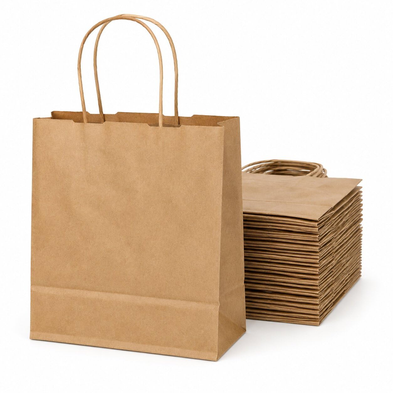 Ecocart Manico a Cordino Shopper 18x8x23cm Bianca 50pz 110g