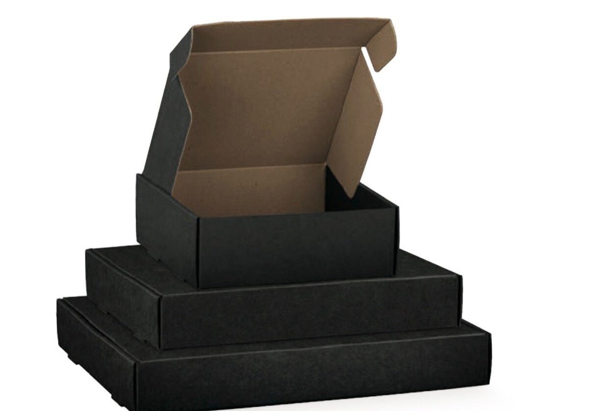 Sicily Bags Fast Kraft scatole spedizione nero microonda