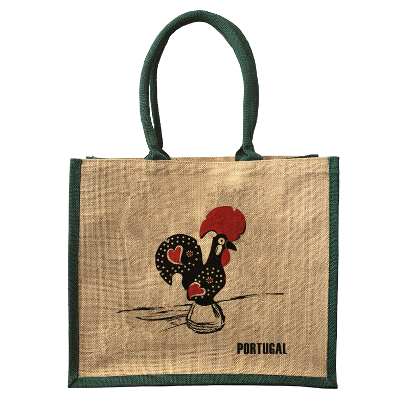Jorlop Sacos de Juta Ilustrados sacco juta Galo de Barcelos