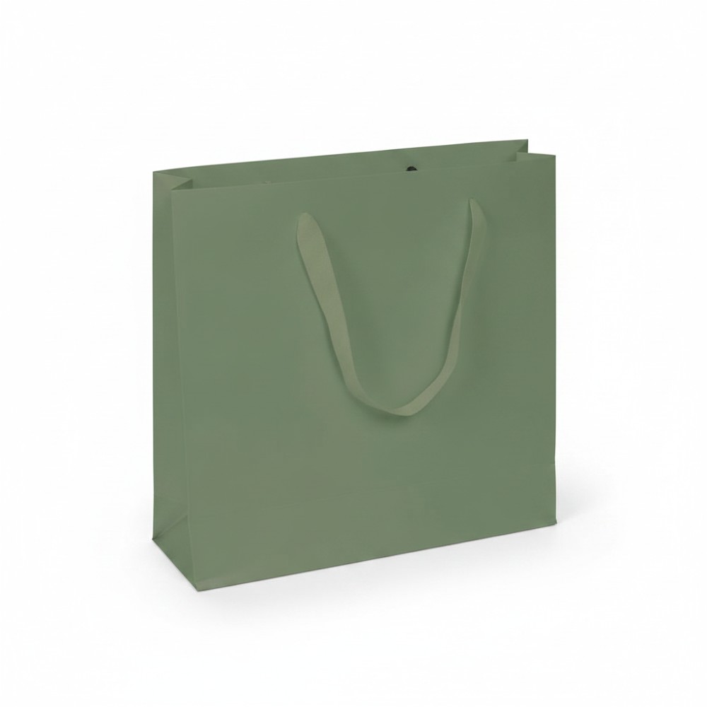 Sicily Bags Londra shopper kraft bianco 170g manici fettuccia
