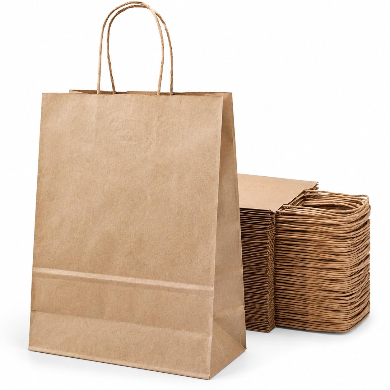 Ecocart Manico a Cordino Shopper 18x8x23cm Bianca 50pz 110g