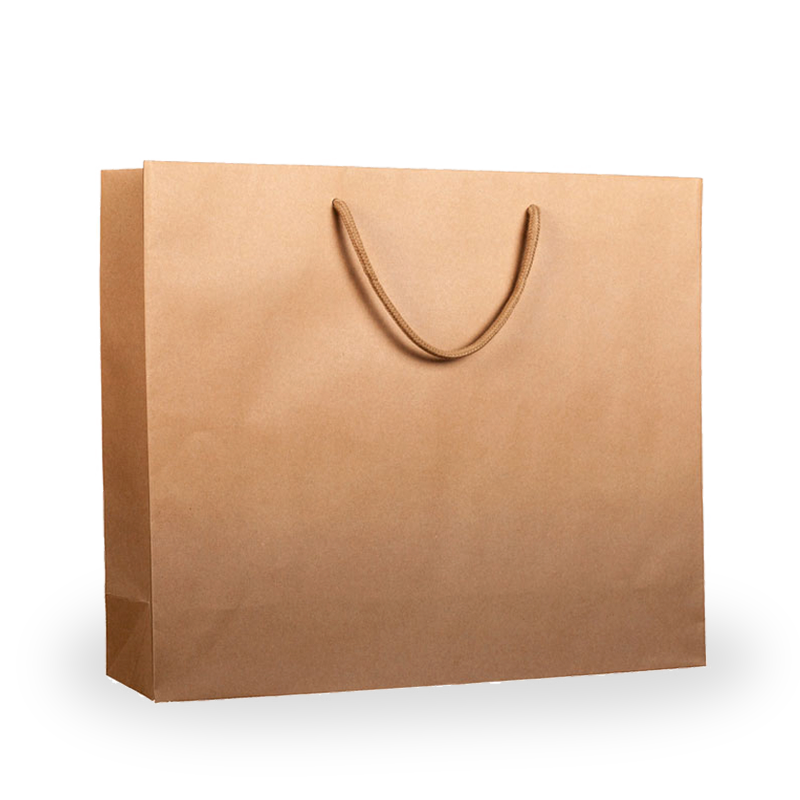 Jorlop Saco Asa Cordão kraft shopper carta manici cordone rinforzato