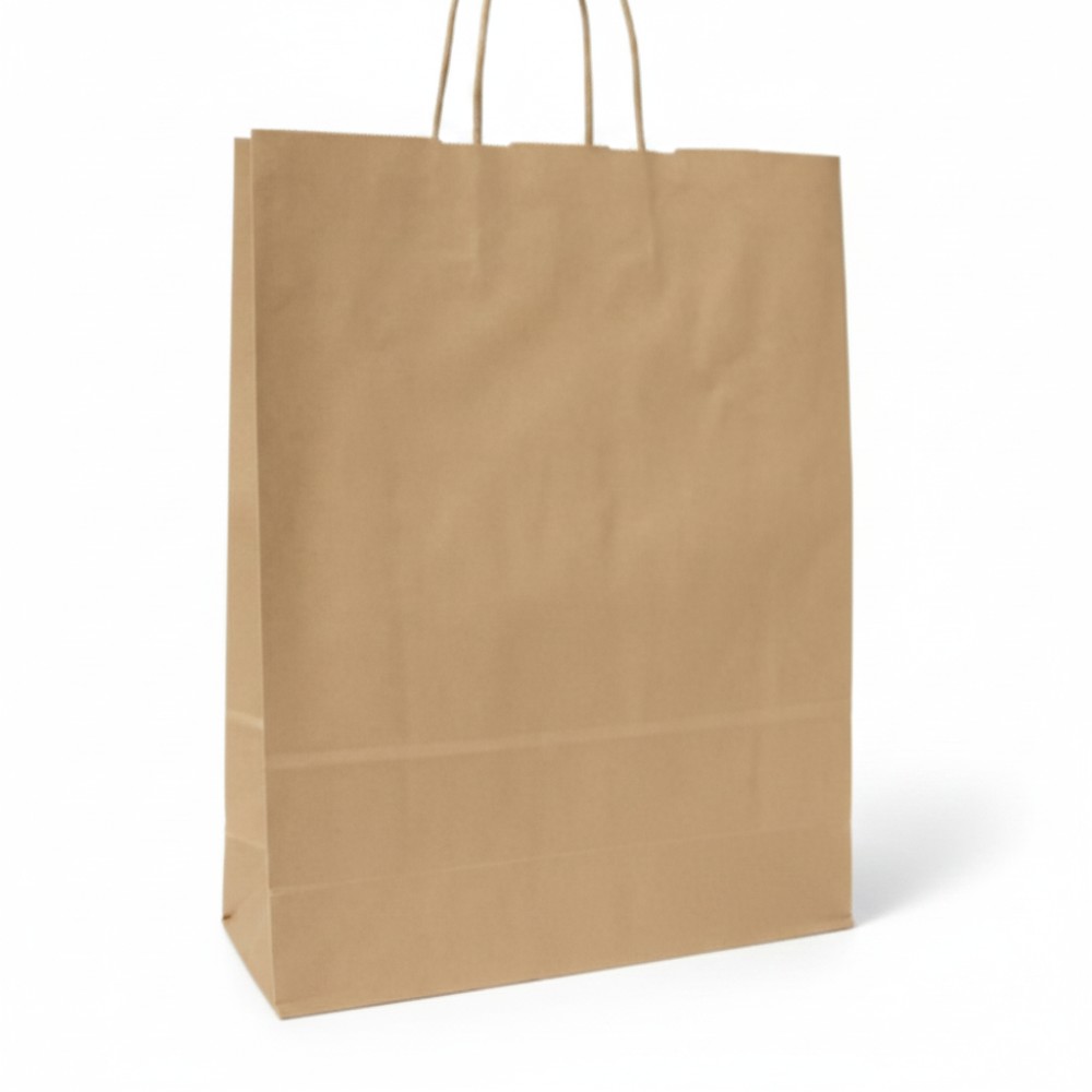 Sicily Bags Parigi Shopper Carta Kraft Manici Ritorti