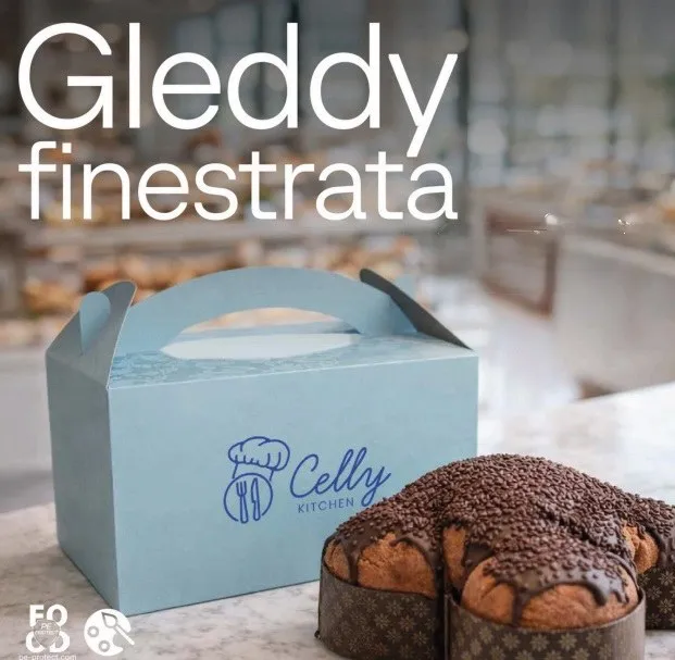 Sicily Bags Gleddy Finestrata Scatola Colomba 25x32x15 cm 50 pz