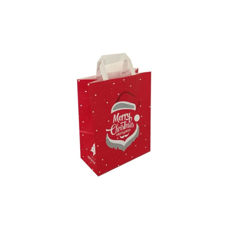 Ecocart Christmas 26+13x33 shopper natale rossa 50 pezzi