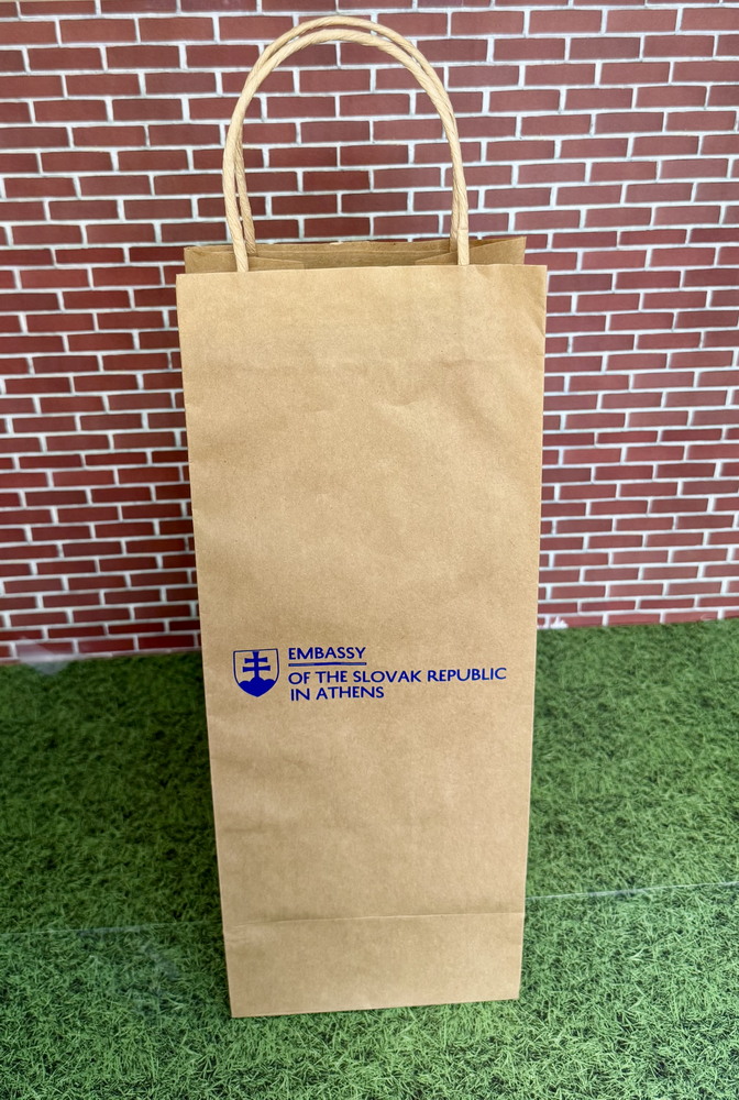 Topalis Shopper Carta Cantina Bottiglie Manico Ritorto Vino