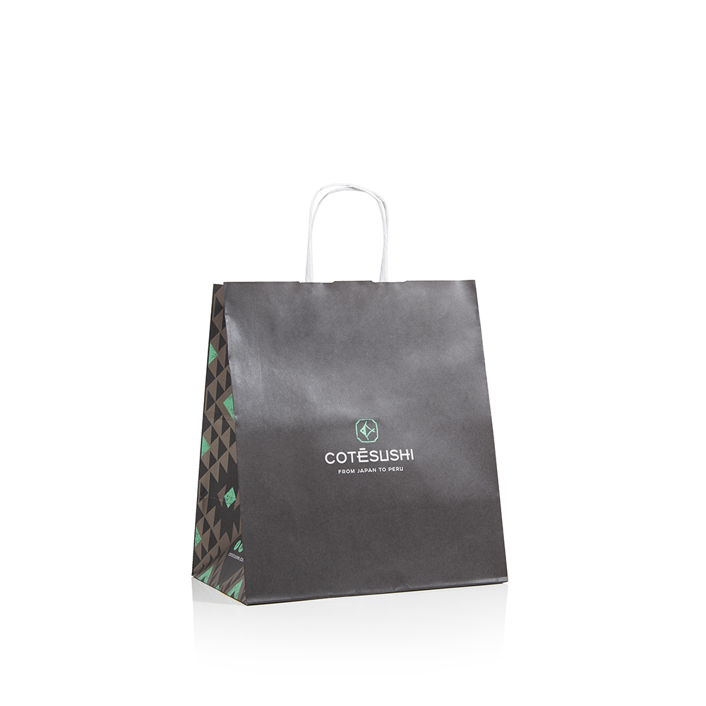 GPS Bags Basica Japa shopper carta fatto a mano fondo quadro