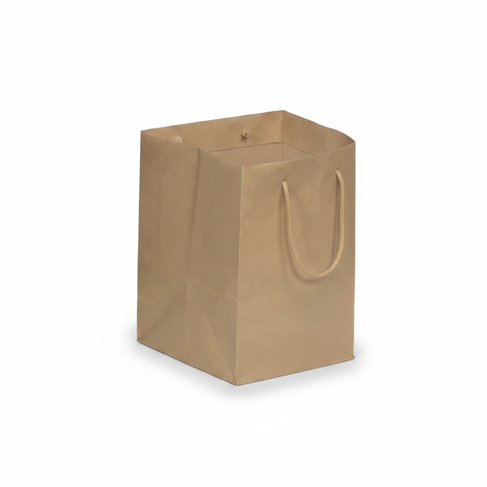 Sicily Bags Pechino shopper carta kraft 26x25x32 100 pezzi manici cotone