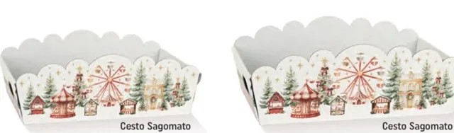 Sicily Bags Natale cesto sagomato scatola regalo 30 pz