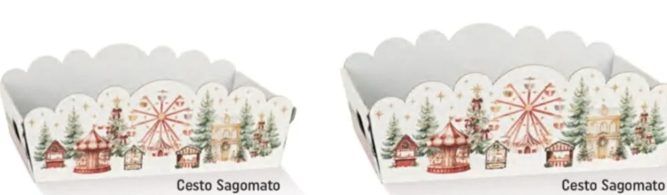 Sicily Bags Natale cesto sagomato scatola regalo 30 pz