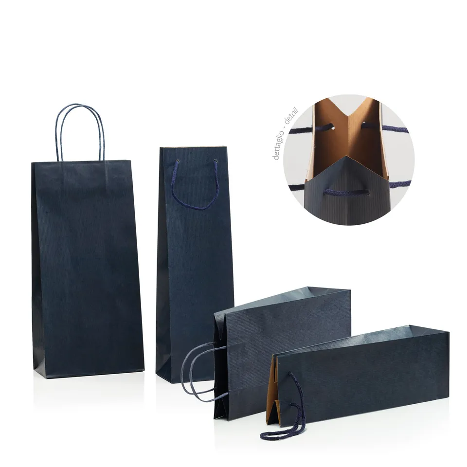 GPS Bags Generica Mod. 26 Blue Glass shopper bottiglie 1-2 vetro