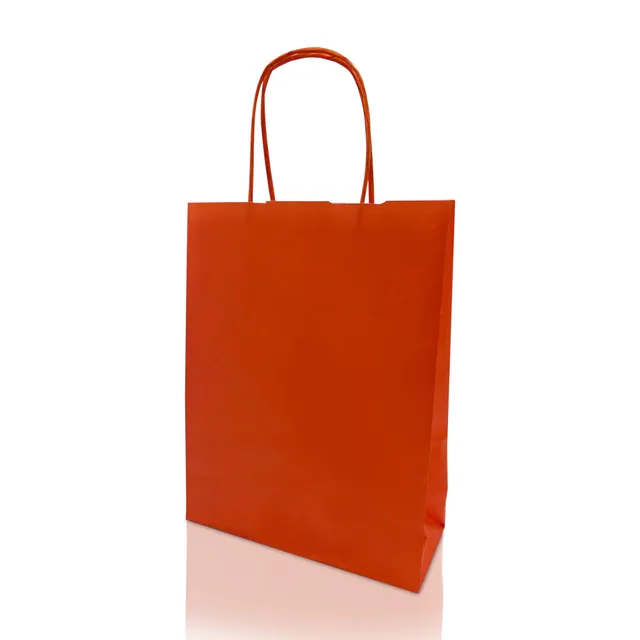 Ecocart Manico a Cordino Neutro 18+8x23 shopper arancione 50pz