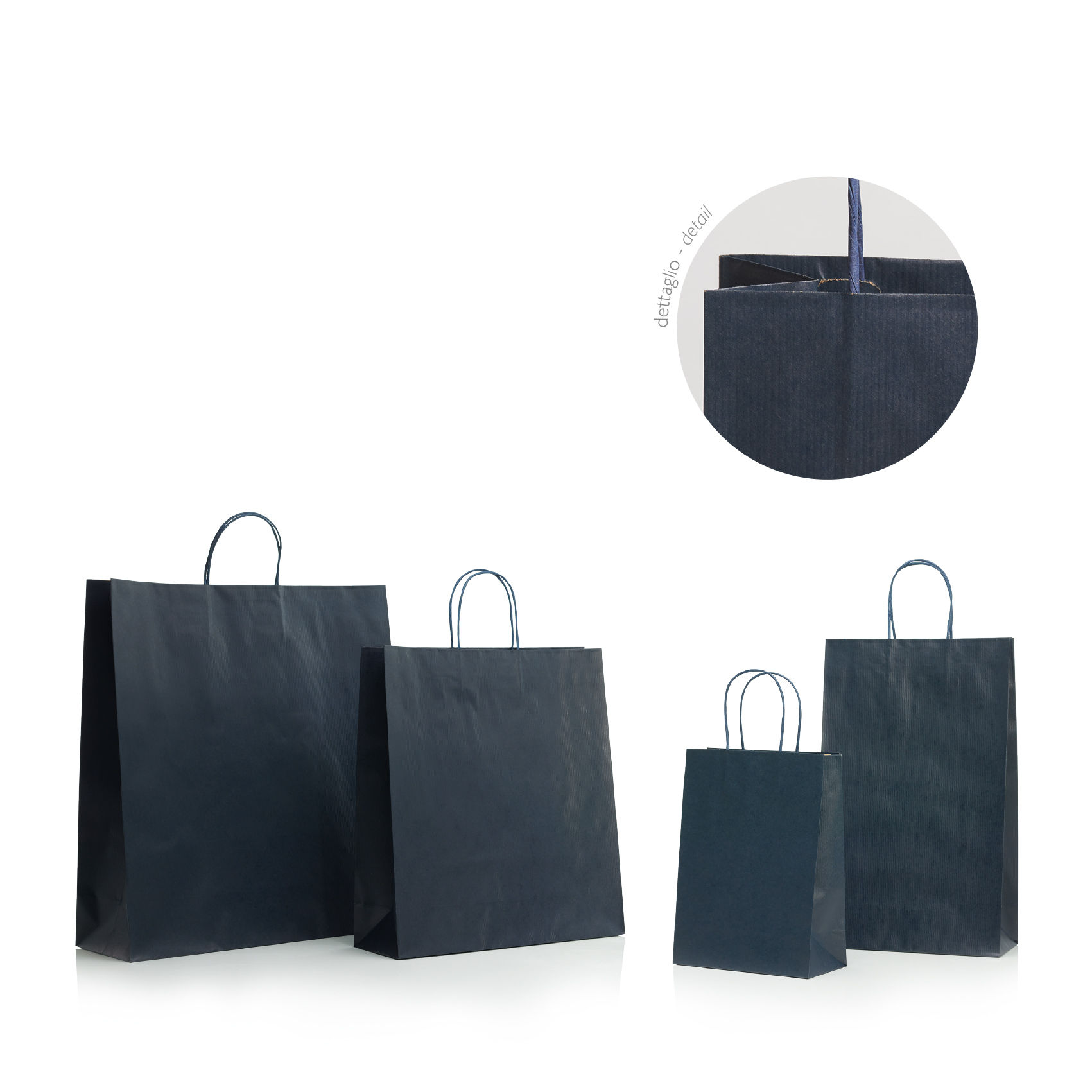 GPS Bags Generica Mod. 25 Blau shopper blu manici ritorti