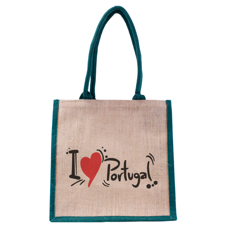 Jorlop Sacos de Juta Ilustrados sacco juta I Love Portugal