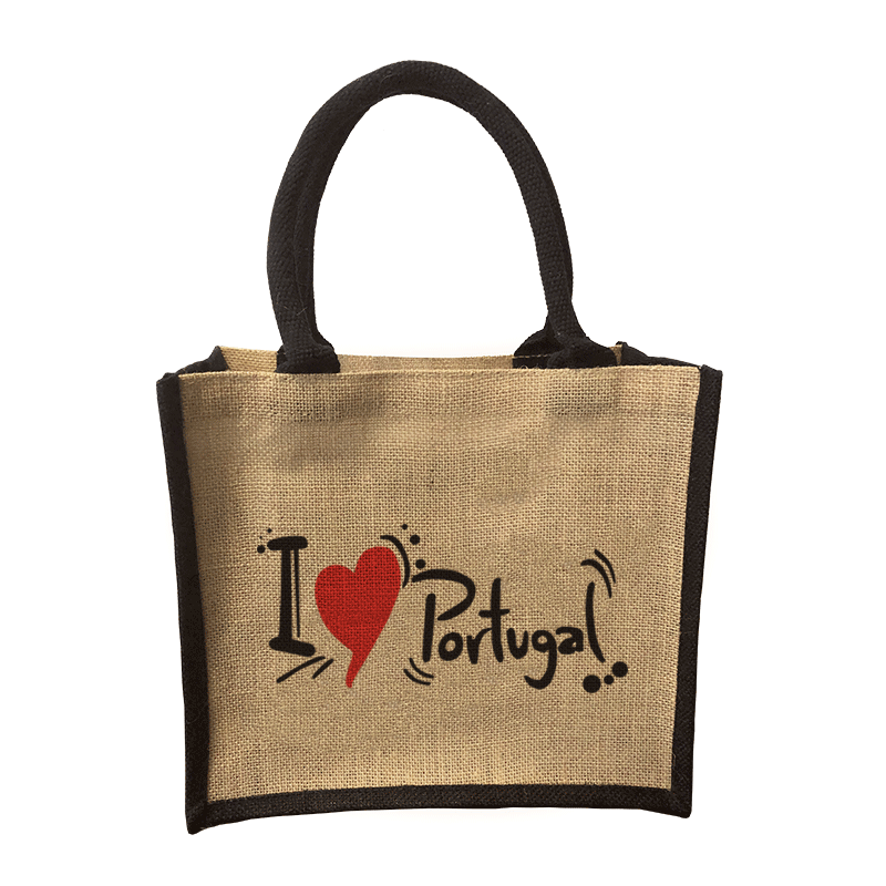 Jorlop Sacos de Juta Ilustrados sacco juta I Love Portugal