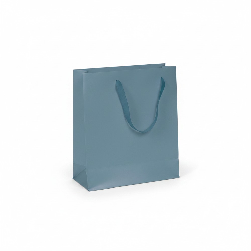 Sicily Bags Londra shopper kraft bianco 170g manici fettuccia