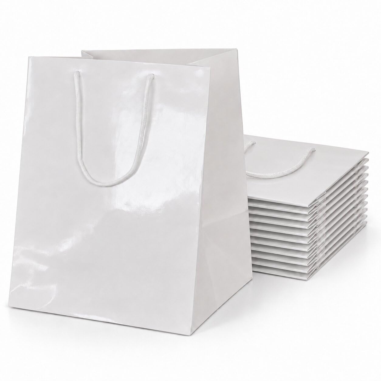Ecocart Porta Box Panettone 26+25x36 shopper bianca 10 pz