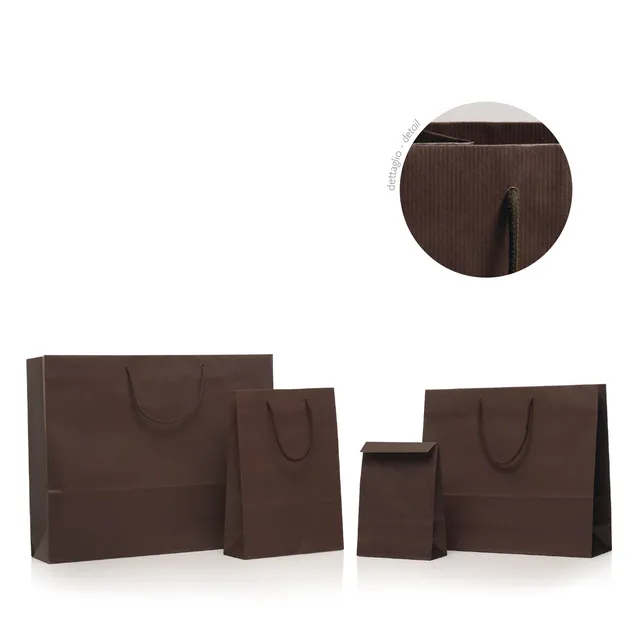 GPS Bags Mod. 3 shopper carta marrone manici cotone