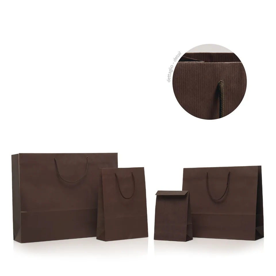 GPS Bags Mod. 3 shopper carta marrone manici cotone