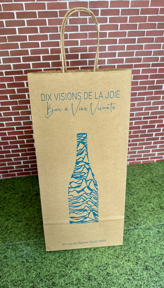 Topalis Shopper Carta Cantina Bottiglie Manico Ritorto Vino