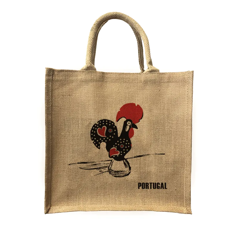 Jorlop Sacos de Juta Ilustrados sacco juta Galo de Barcelos