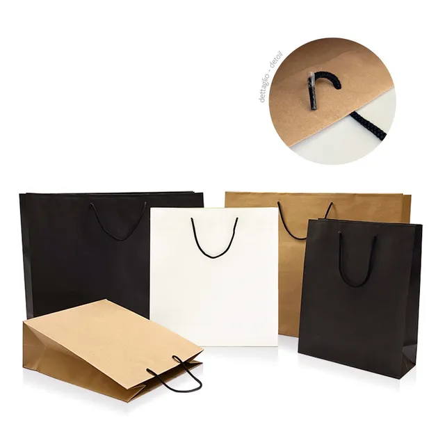 GPS Bags Generica 96 Fast shopper kraft manici corda nera
