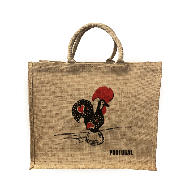 Jorlop Sacos de Juta Ilustrados sacco juta Galo de Barcelos