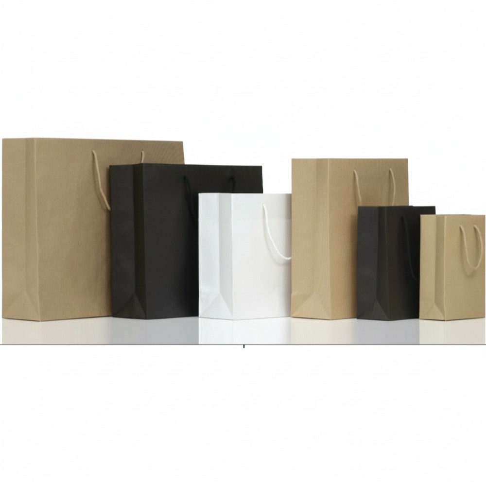 Sicily Bags Vienna Shopper Carta 24x10x27 Avana 200pz Cotone