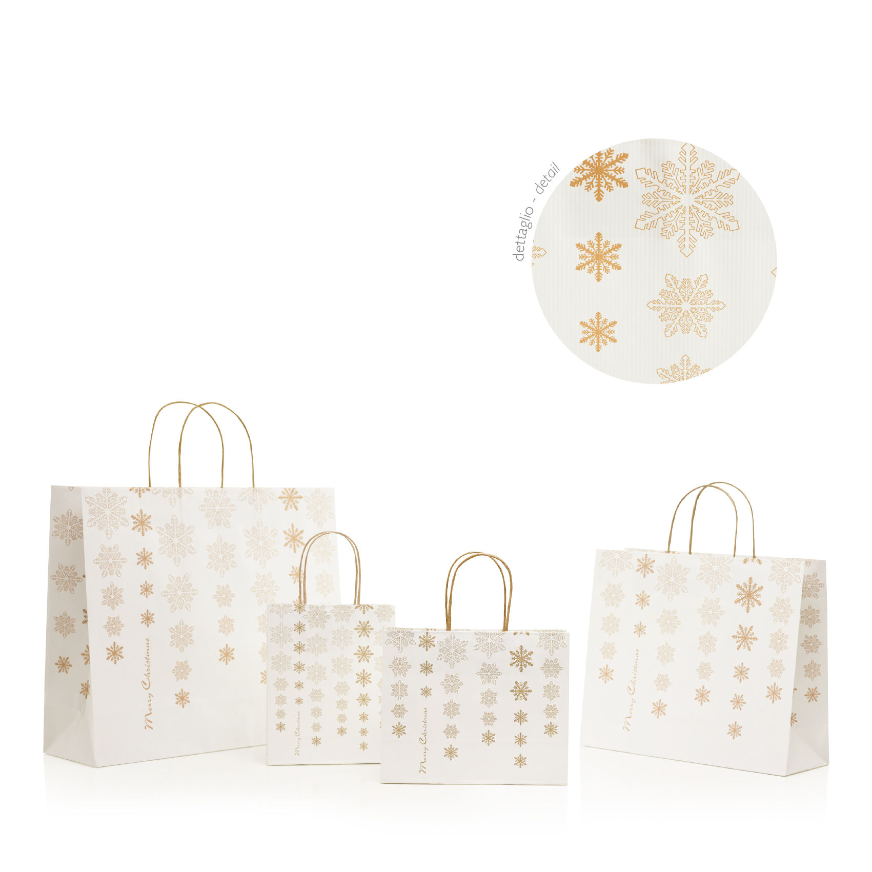 GPS Bags Natale Mod. 42 Kristal shopper carta oro fondo quadro