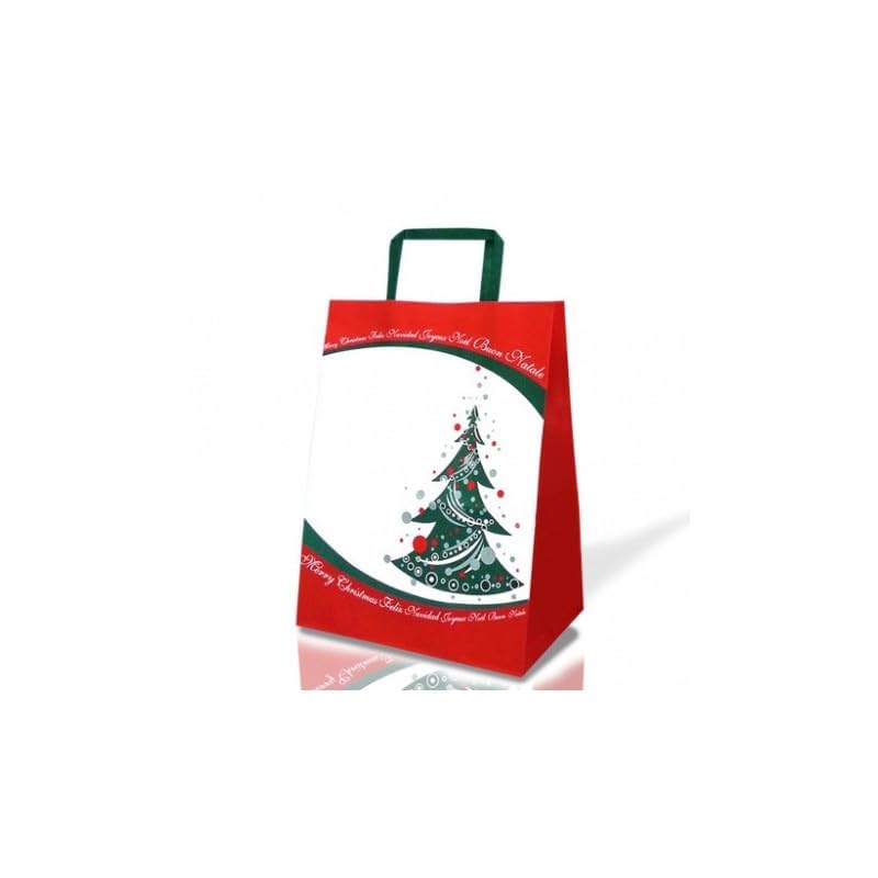 Ecocart Christmas Shopper Carta 22x12x29 Albero 50pz Cordino