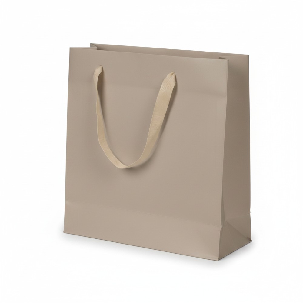 Sicily Bags Londra shopper kraft bianco 170g manici fettuccia
