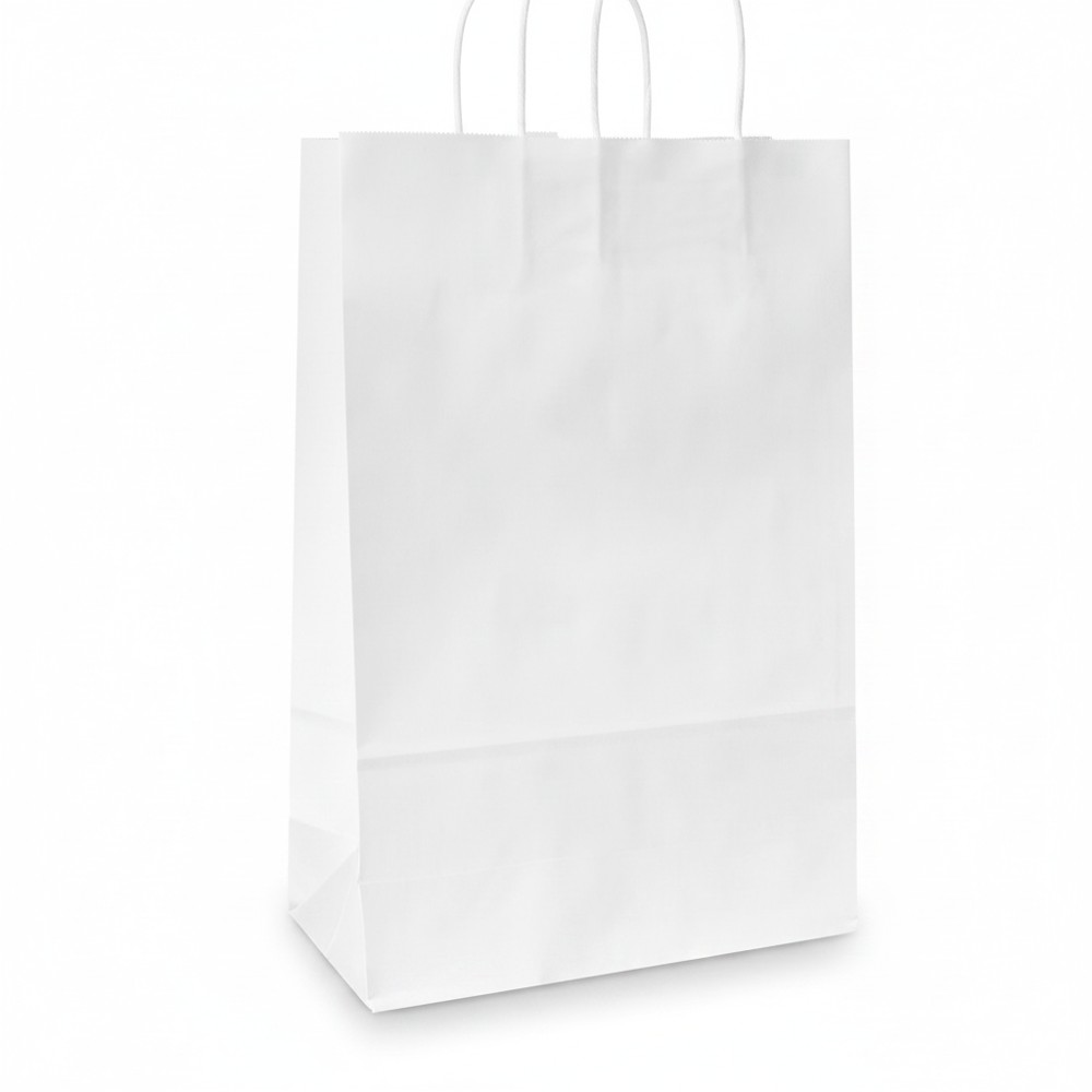 Sicily Bags Parigi Shopper Carta Kraft Manici Ritorti