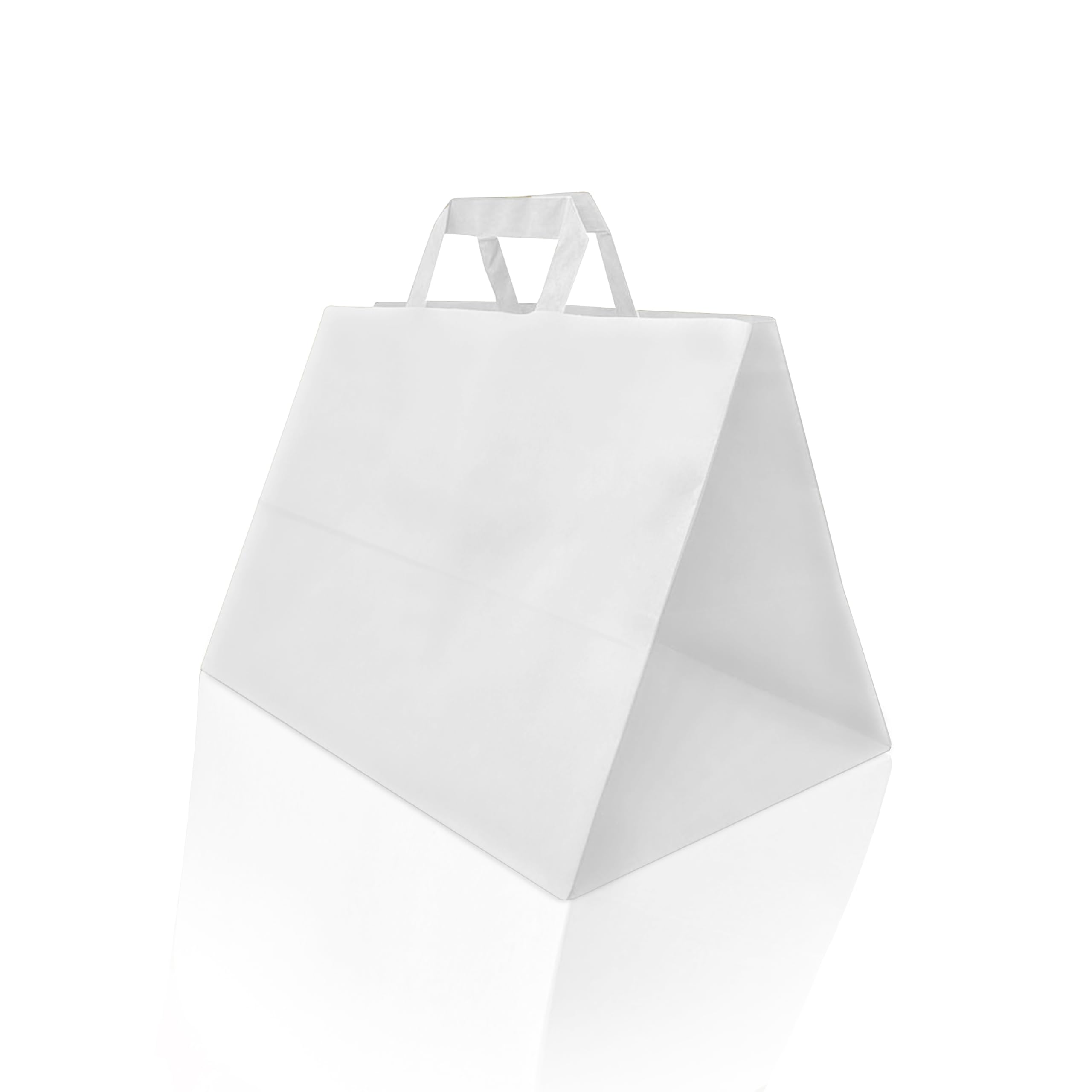 Ecocart Take Away 32+20x22 shopper bianca 50 pezzi