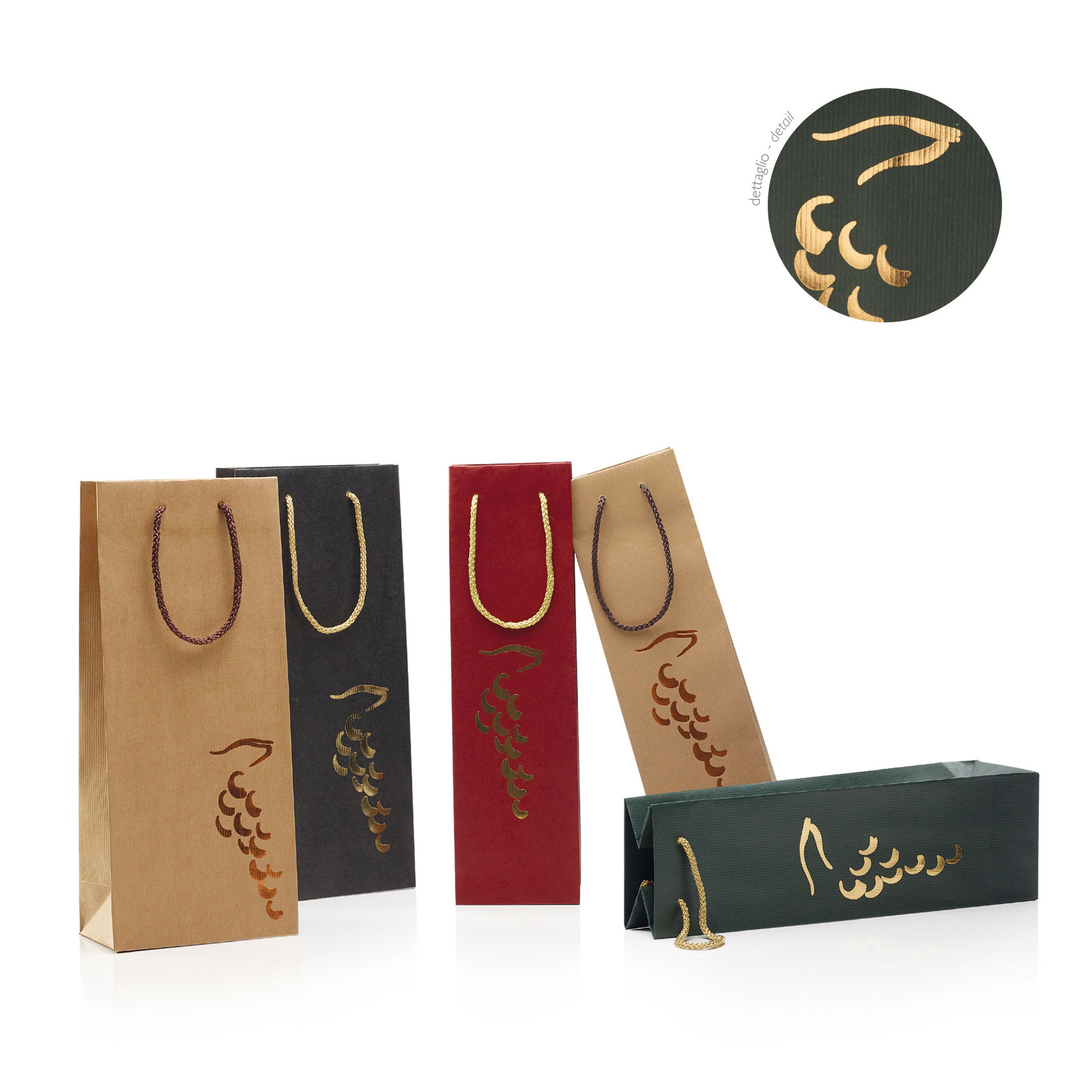GPS Bags Vino Mod. 85 Grape shopper 2 bottiglie stampa a caldo