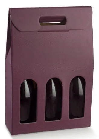 Sicily Bags Linea Enoteca Scatola 3 Bottiglie cartone 30 pz