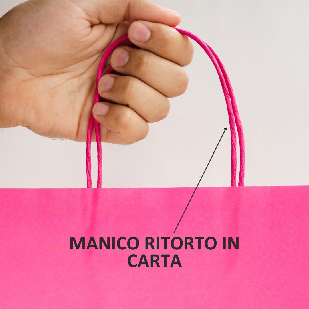Ecocart Manico a Cordino Neutro 23+11x29 shopper nero 50 pz