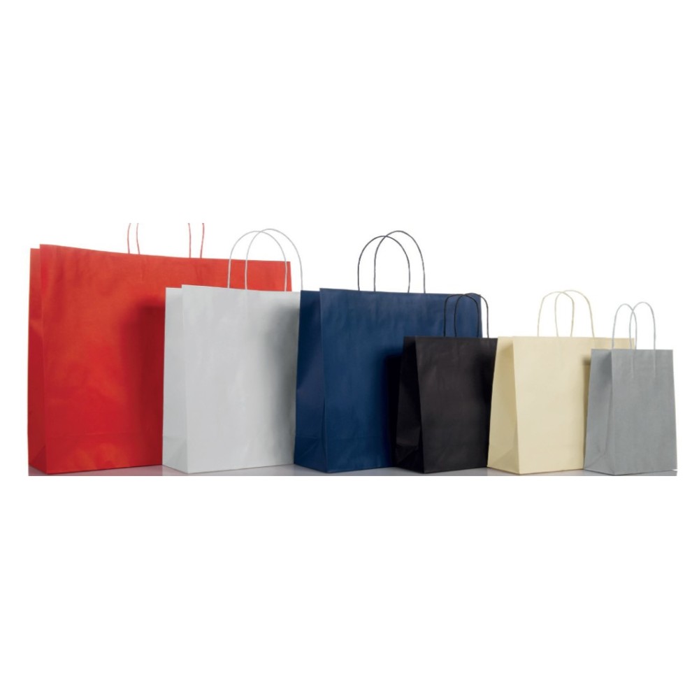 Sicily Bags Sidney shopper kraft bordo risvoltato 200 pz