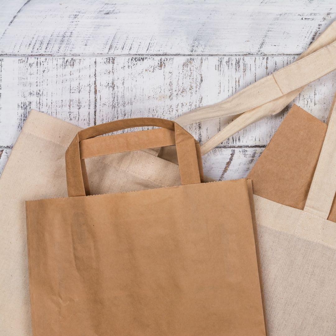 Ecocart Manico a Piattina Neutra 26+13x33 shopper avana 50 pz