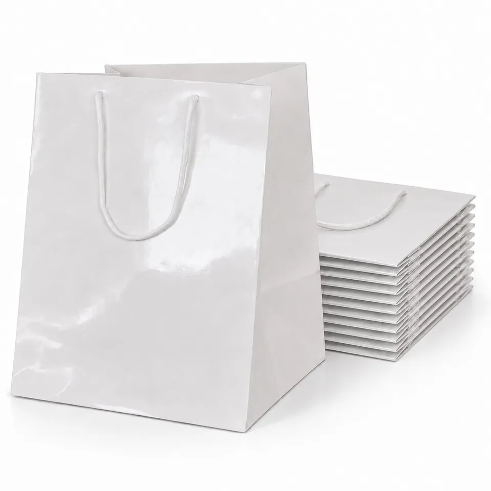 Ecocart Porta Box Panettone 26+25x36 shopper bianca 10 pz
