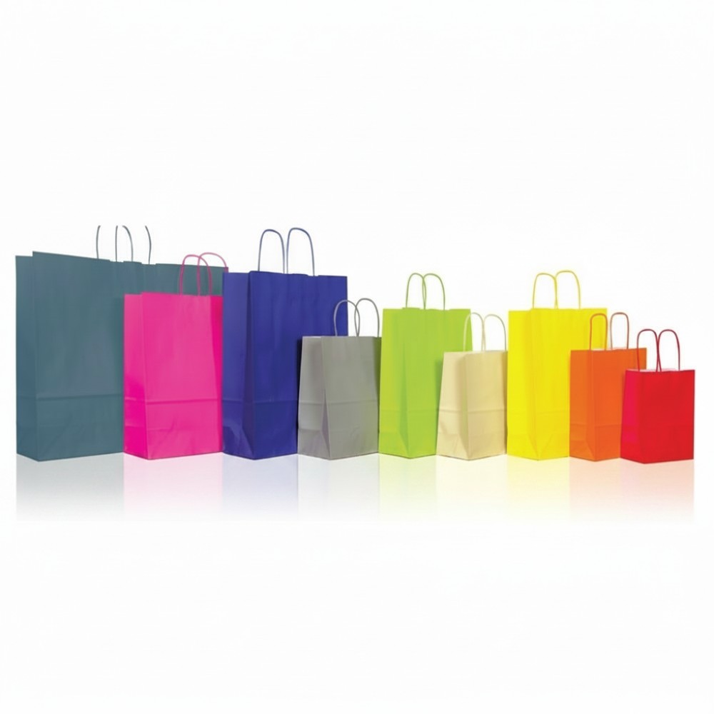 Sicily Bags Spring Shopper Carta Kraft 32x13x28 250 Pezzi