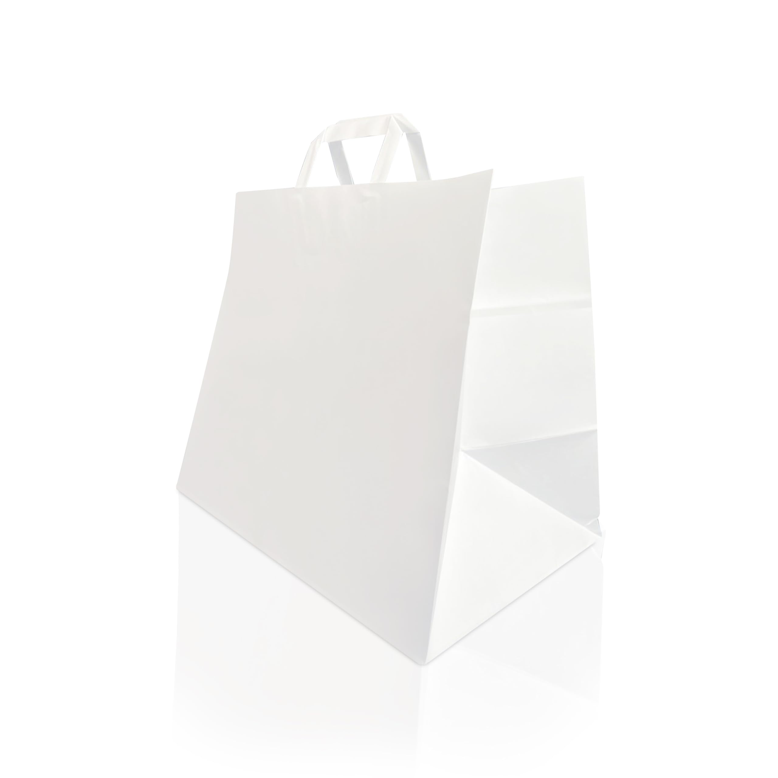 Ecocart Take Away 32+20x22 shopper bianca 50 pezzi