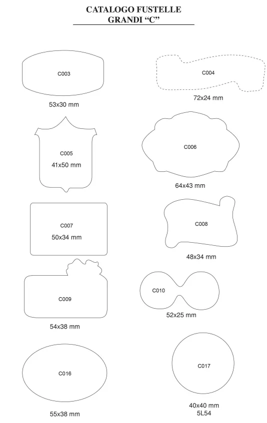 Sicily Bags Grandi C C003 etichette adesive personalizzate 1000 pz